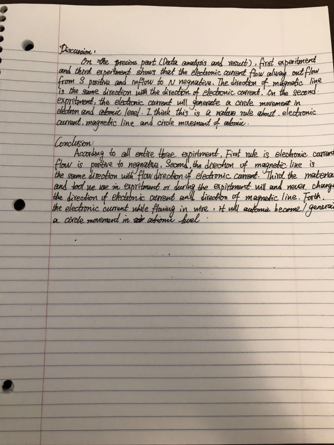 Write a similar physical experiment report based on the document 3