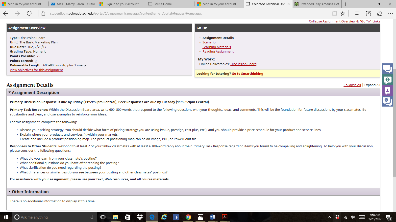 Unit 2 Discussion Board 1