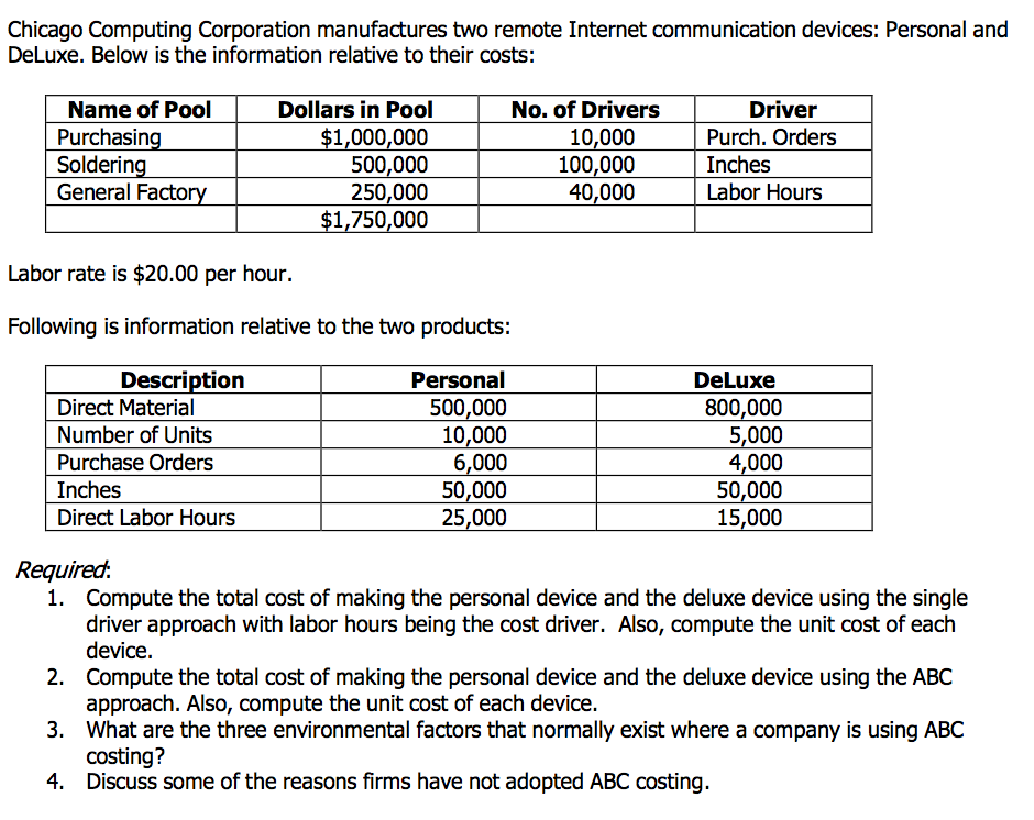 Managerial accounting assignment 7
