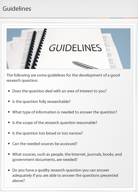 Formulating a Research Question 1