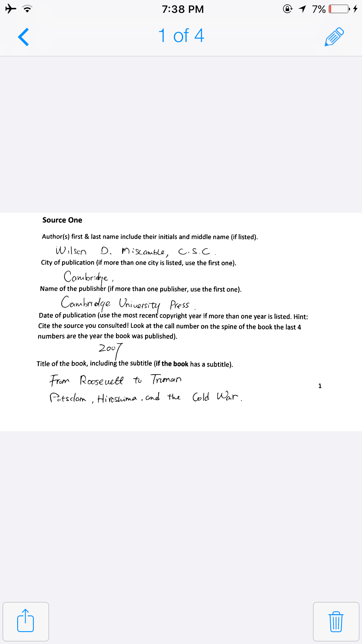 History annotated bibliography 1