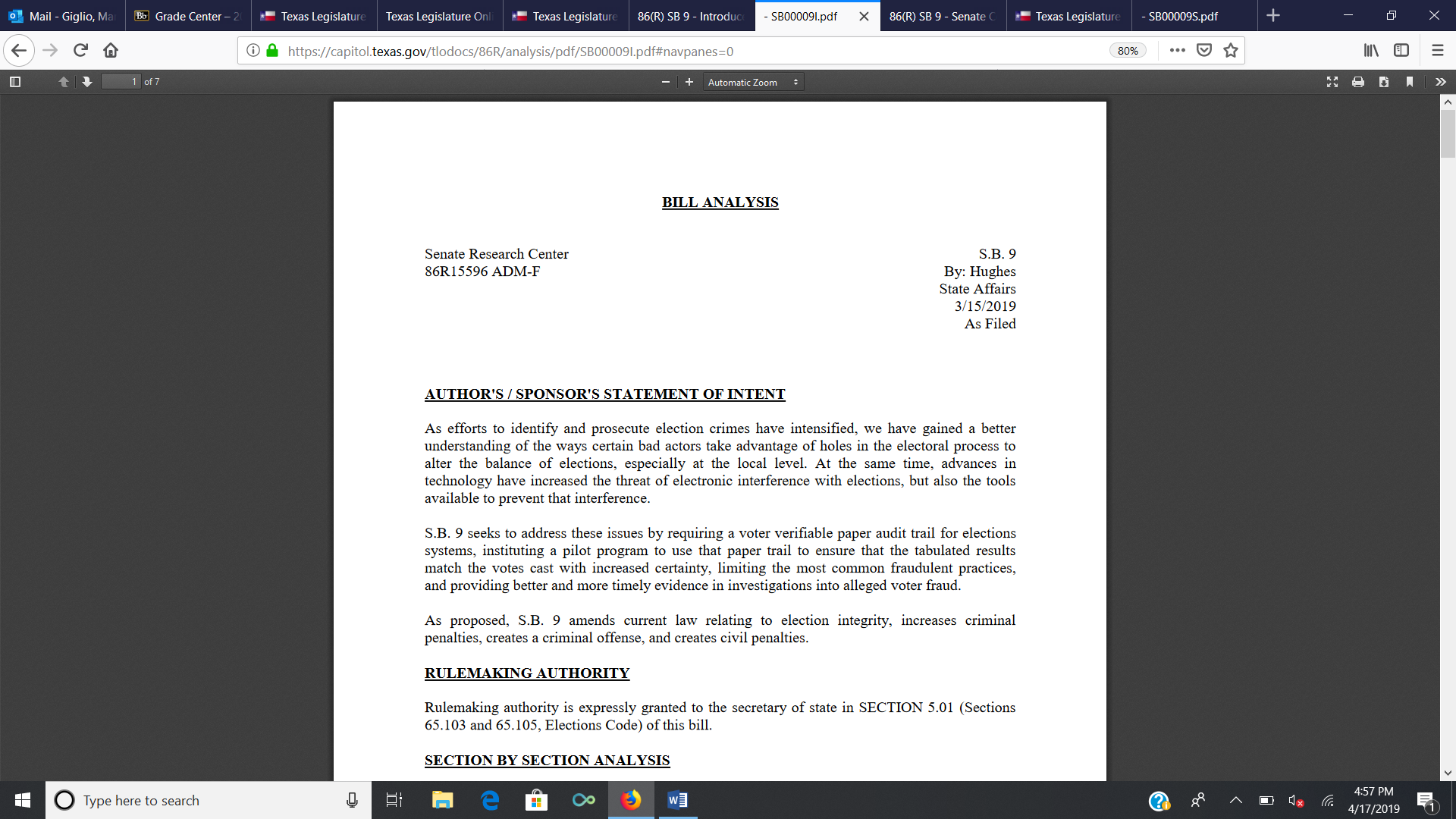  All requirements are in the documentation. There are many steps and information inside. Due October 31, 2019 Submit a brief summary of the bill that you will be reporting on. This summary needs to be 5
