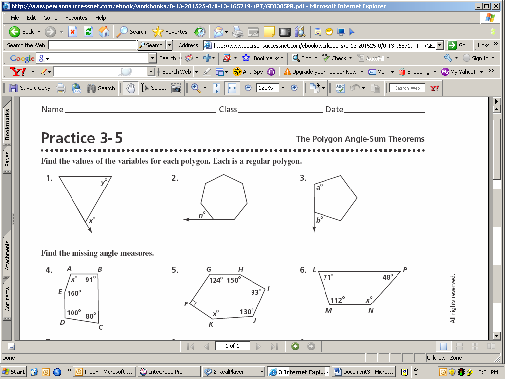 Will need to be completed on separate paper. 4