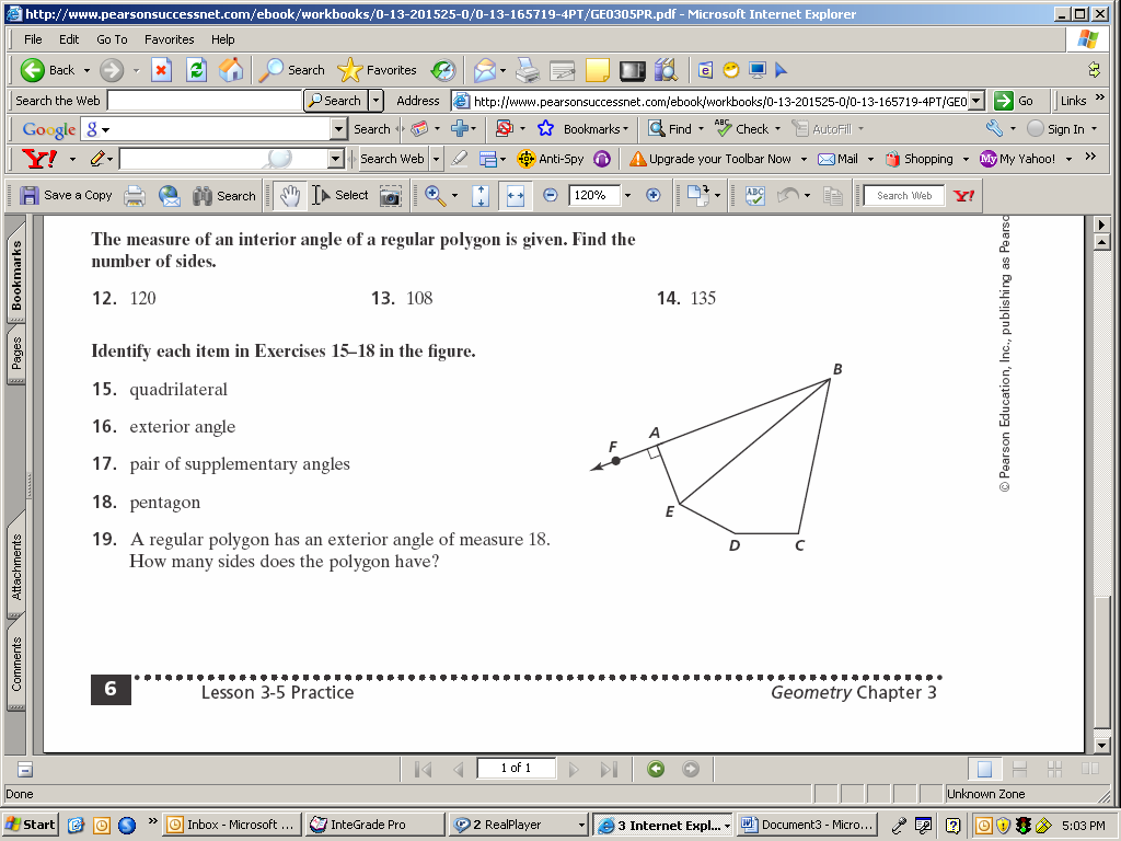 Will need to be completed on separate paper. 7