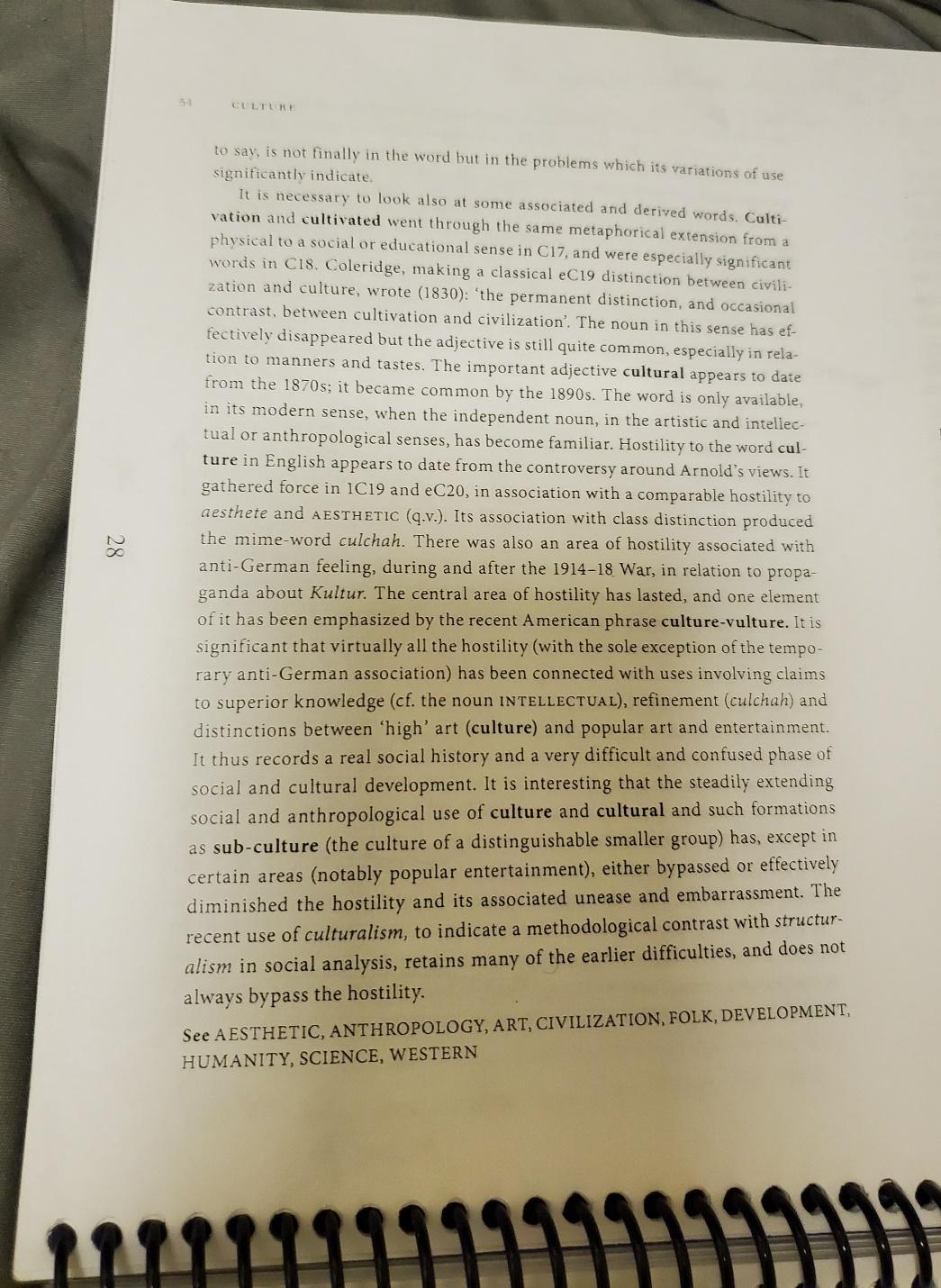   Assignment: You'll define "rural/urban" Assigned term: rural/urban For your assignment you are to complete your own “keyword,” inspired by the text from Raymond Williams’s Keywords. The entry should 1