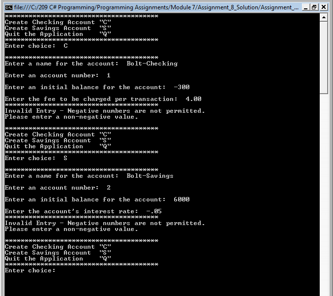 Please review attachment. I use Visual Studio 2017 and the program must run fully. 1