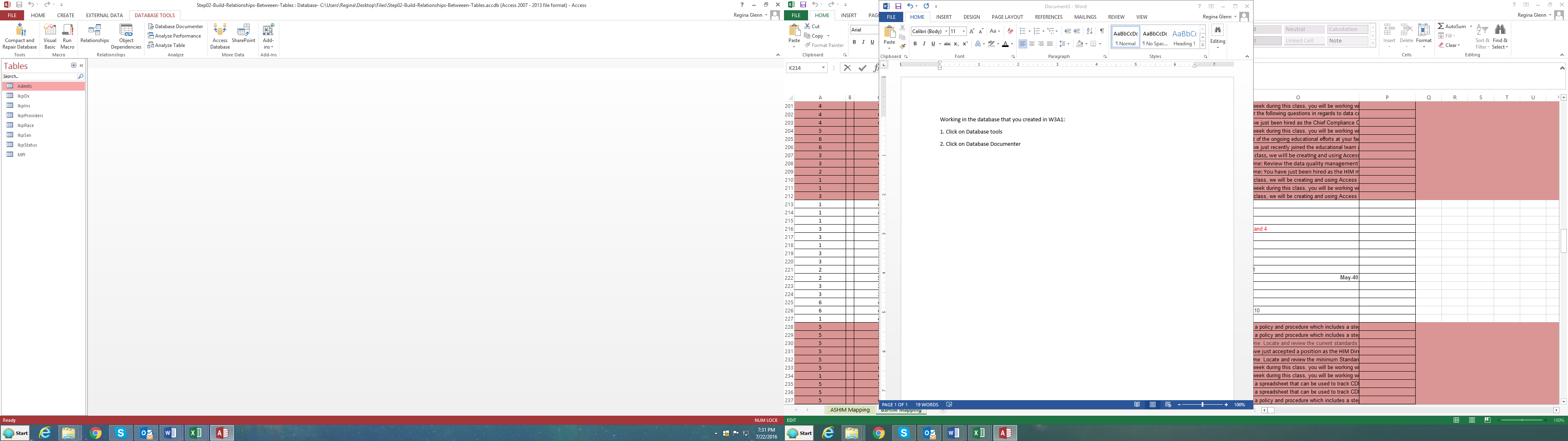 Unit 3 Key Assessment LO#4 – Data DictionarySubmit Assignment Instructions Follow the step-by-step instructions to create a data dictionary for the Access Database that you created in Unit 3 Assignmen 1