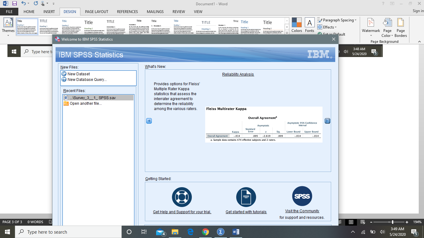 For this assignment you will need to download and open a data file that is posted in the Course Content folder and titled “descriptive dataset.sav”. Perform analyses in SPSS on three (3) variables (on 6
