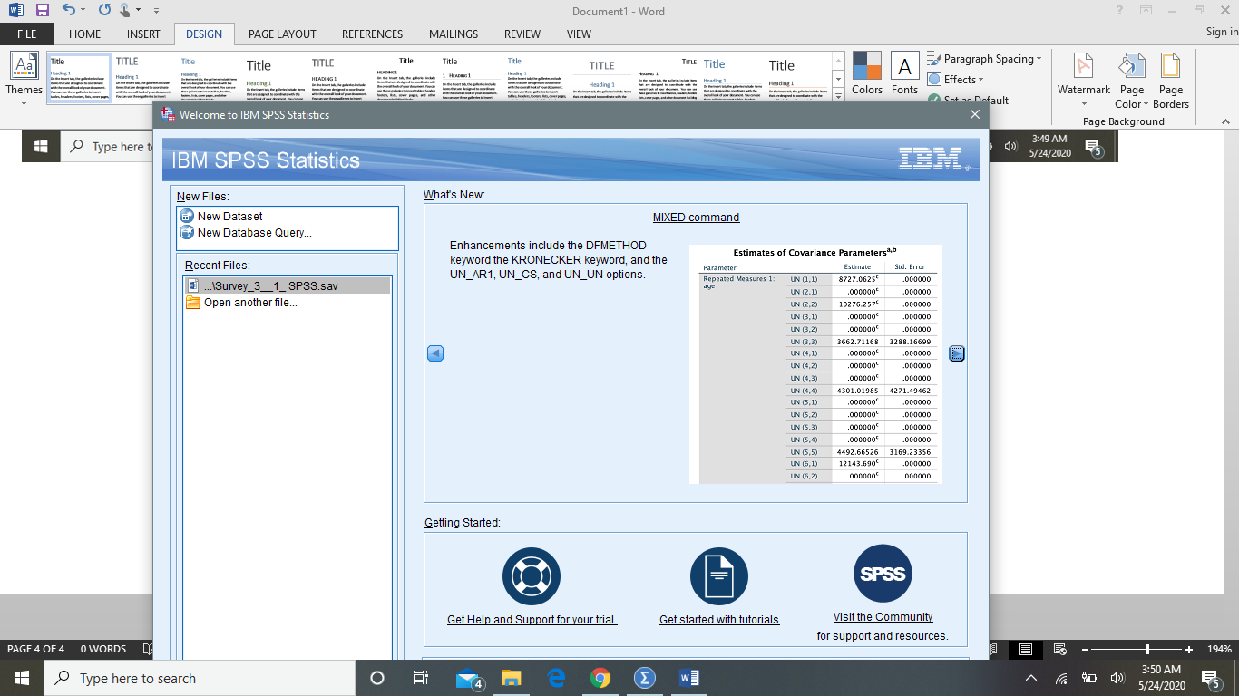 For this assignment you will need to download and open a data file that is posted in the Course Content folder and titled “descriptive dataset.sav”. Perform analyses in SPSS on three (3) variables (on 9