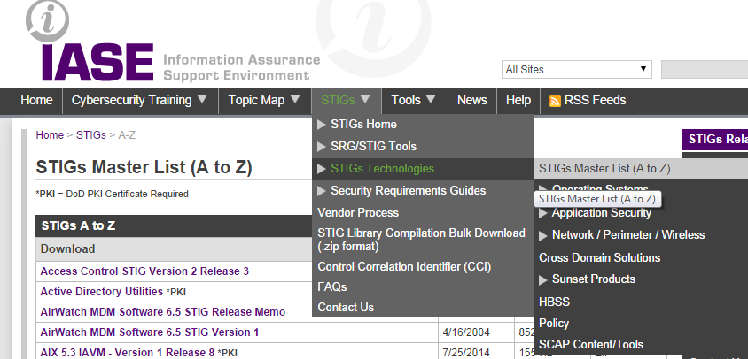 Security Technical Implementation Guides (STIGs) are developed by the Defense Information Systems Agency (DISA) in conjunction with the National Security Agency (NSA) and the National Institute of Sta 2