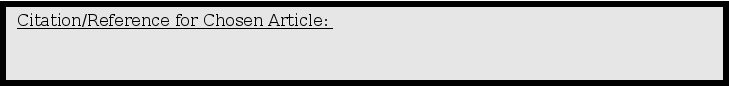 In the end, locate a recent article that focuses on a topic similar to the class presentation. Give me the reference/website for the article in the space provided in APA or MLA format. In the box belo 7