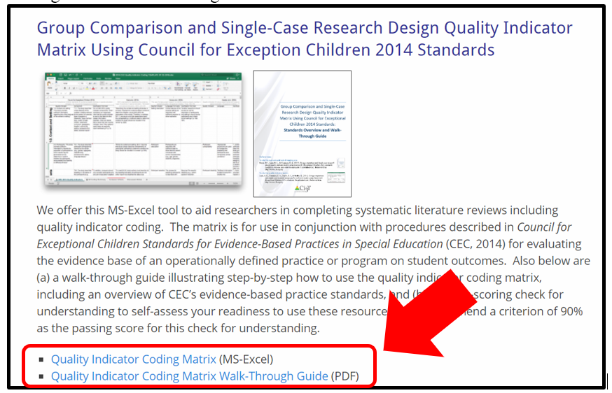 Coding Matrix Questionnaire Coding Matrix: Quality Indicator Instructions Overview The correct ...