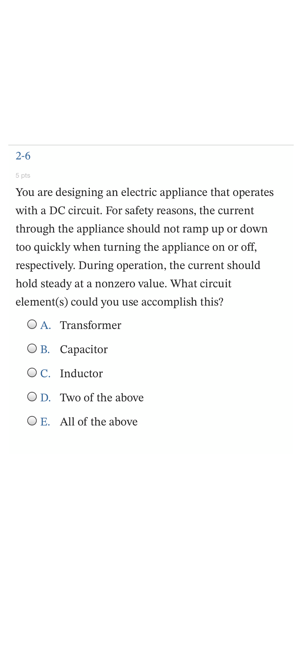 I need help with a singular homework assignment 5