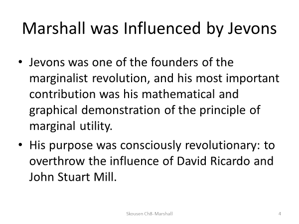 In a 2-page essay, discuss how Alfred Marshall and some of his contemporaries helped Economics become a separate discipline.  Hint: Refer to Chapter 8 on Marshall in the Skousen text to inform your di 3
