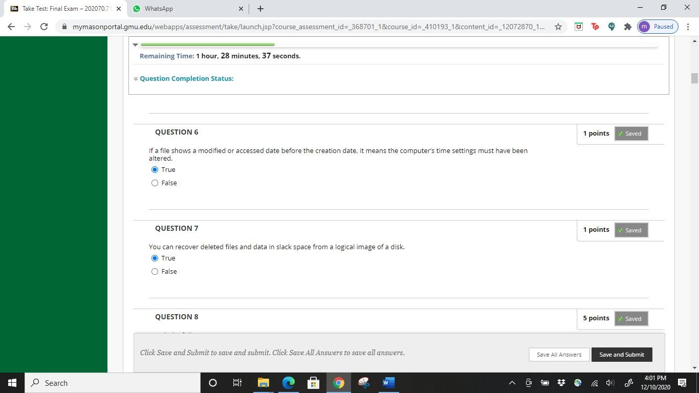 see attached file is an exam you have to find the answers for the following questions that i mentioned down here. It's an computer forensic exam and please made a word doc and provide the answers with 5