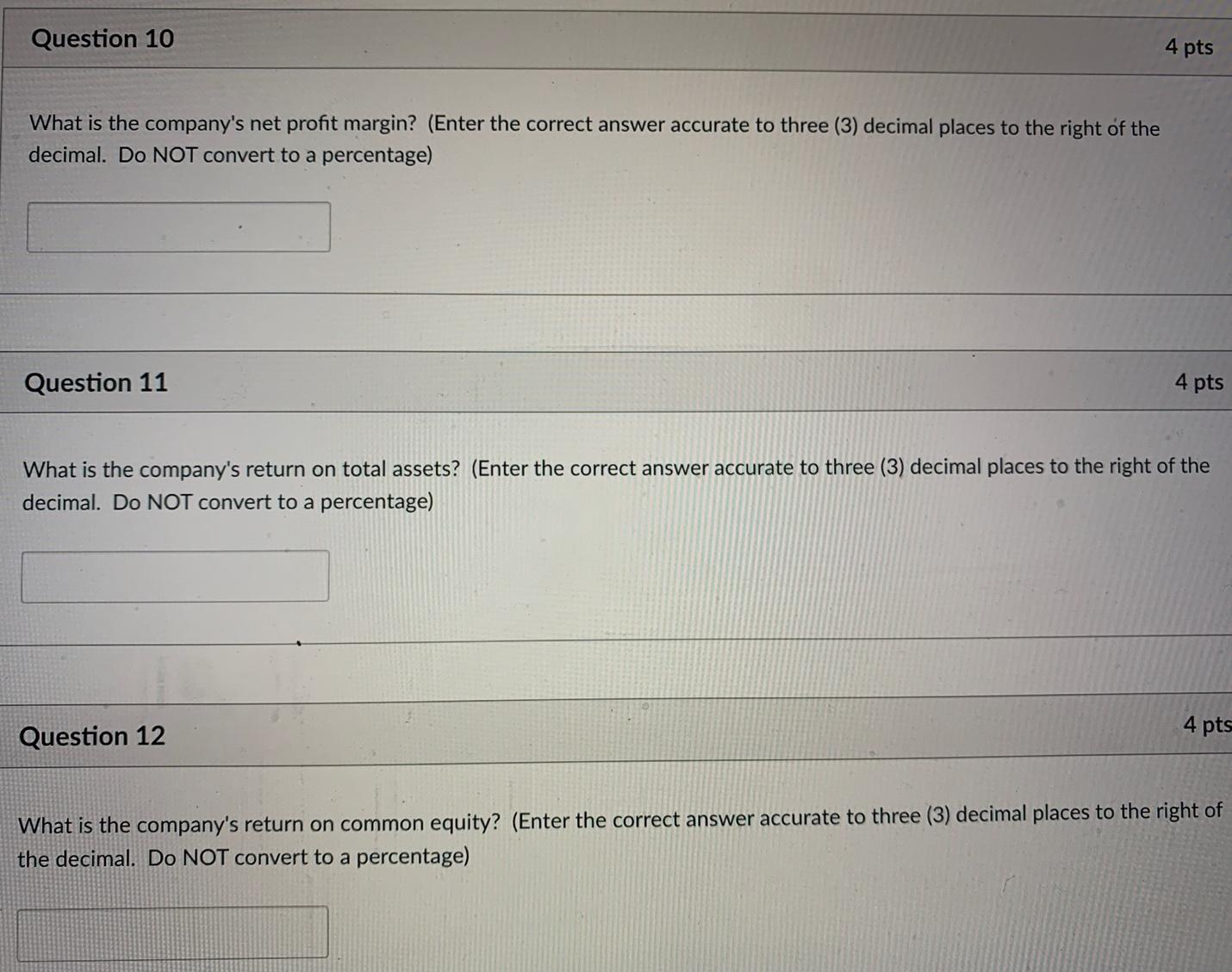 Questions in word document 7