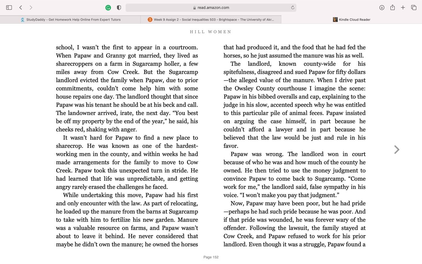 Q1:  What is Cassie's "journey" in law school?  What realizations and changes come about as she spends her time at Harvard Law?  What causes the changes in her basic beliefs and ideas about her future 3