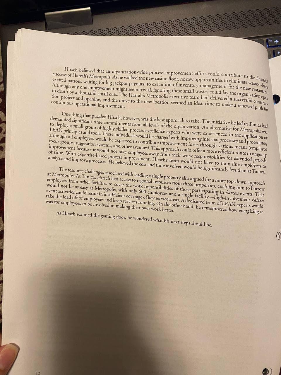 I need a case analysis done I will provide a sample, calculation is not needed I will provide the case as well I am unable to attach the whole case  format   also should not be more than 2 pages (type 12