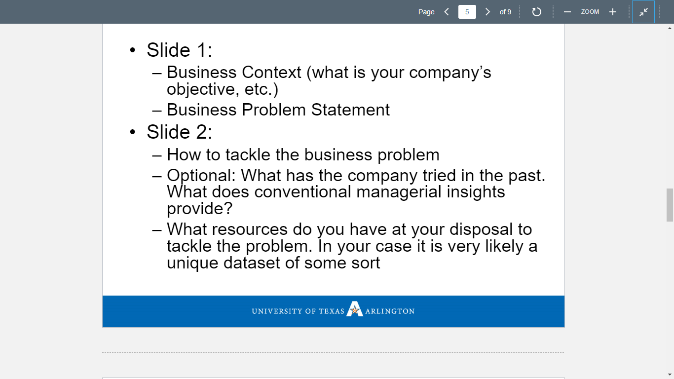 I have to make two slides according to the questions I've provided in the instruction using the first and second project proposals.  I’m pretending as a consulting company to help other companies find 1