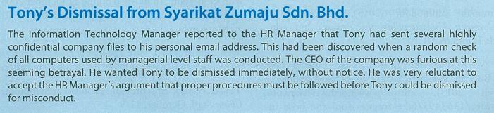 1.    What are the procedures that the Human Resource Manager should follow in a situation like this? (6 marks) – 4 stages   2.    What are the possible consequences if the Human Resource Manager term 2