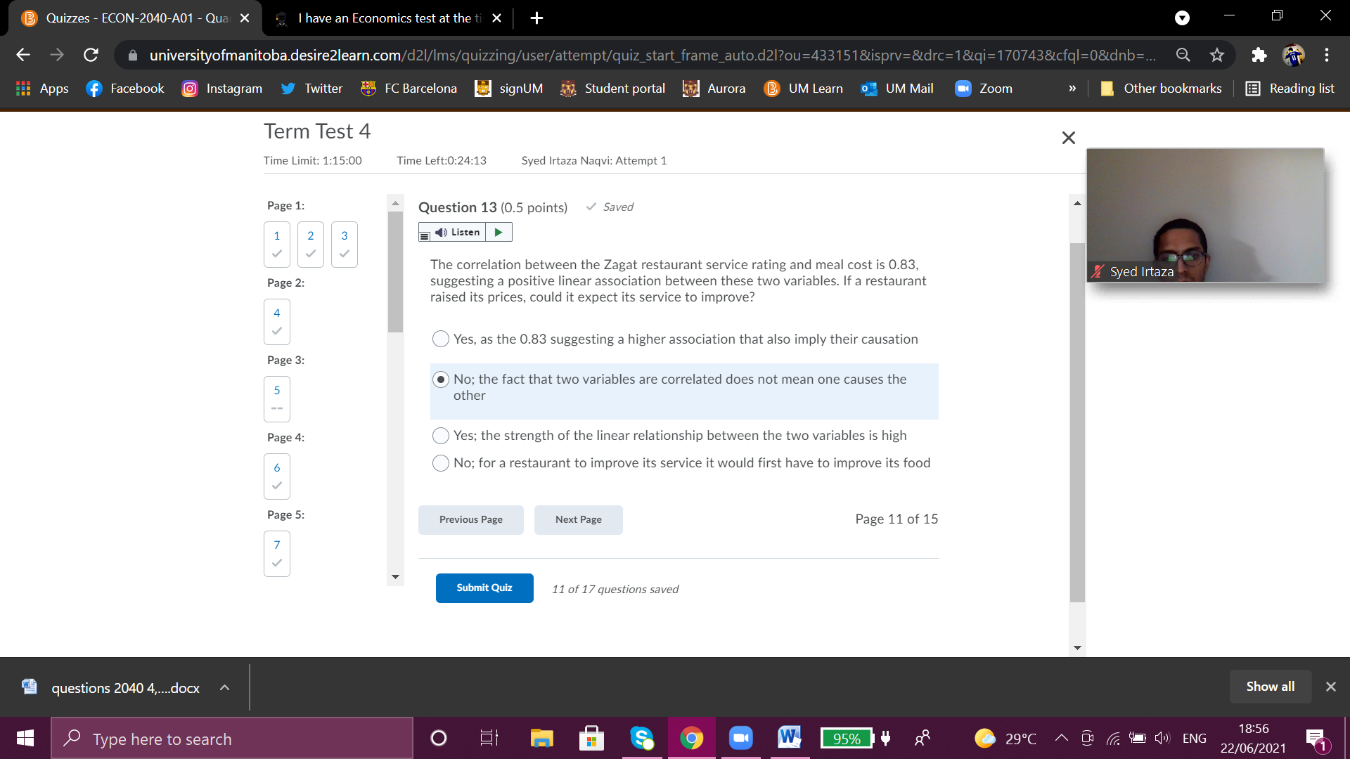 I have an Economics test at the time of the deadline and thus the question will be released then.  The format of the final exam will be as follows: 1. MCQ, T/F, Fill in the blanks 2. Fill in the blank 1