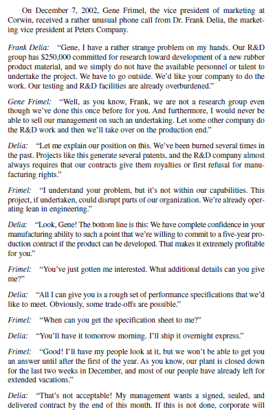Case Study on Research and Development (R&D) Projects (100 points)The case study below offers an excellent perspective on how projects are often initiated under less than ideal circumstances—which o 3