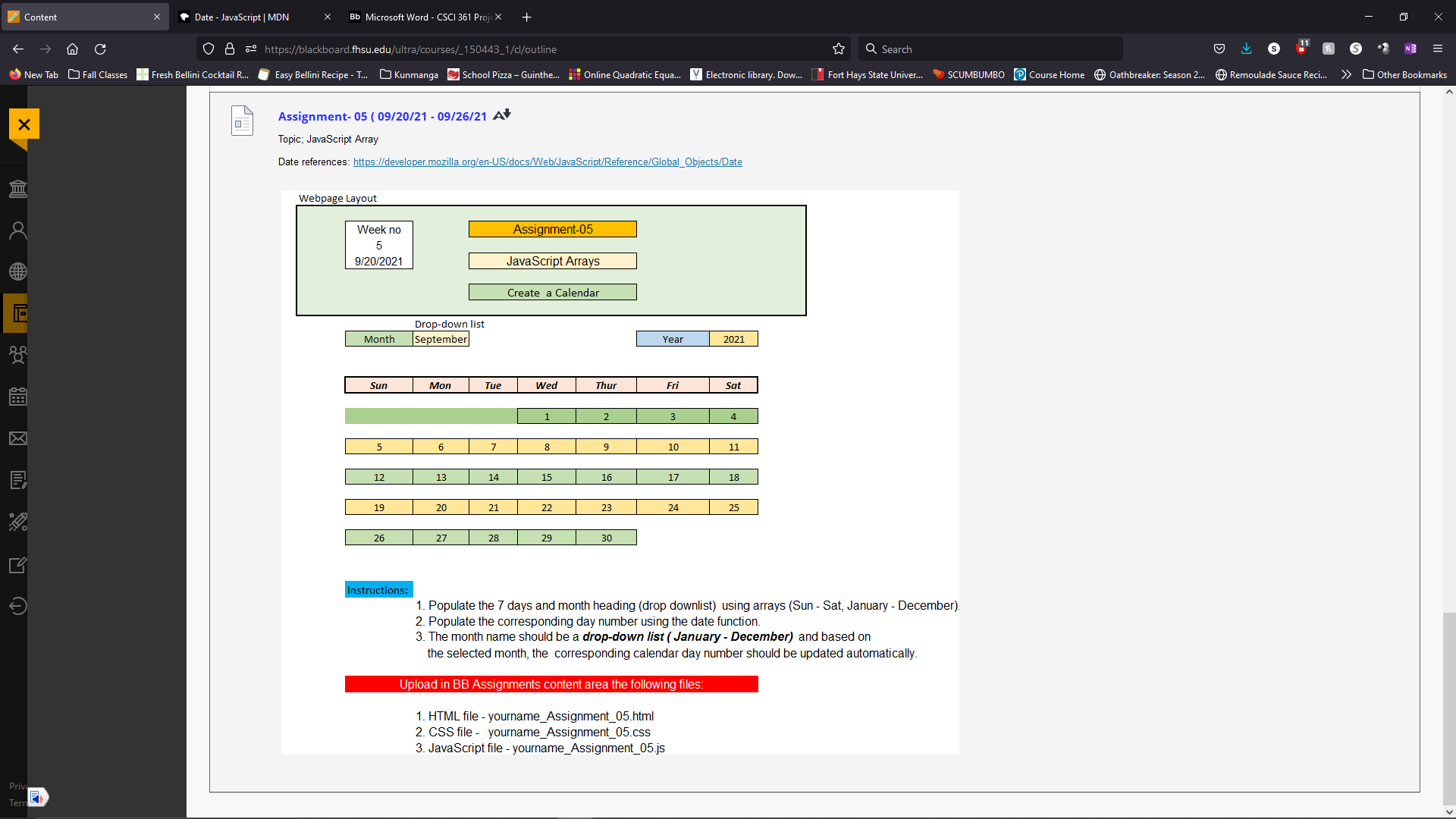 I need help  calling an array to display the days corresponding to the months selected from a drop down list. I have tried every possible tutorials and forums and I can not find any that help me compr 1