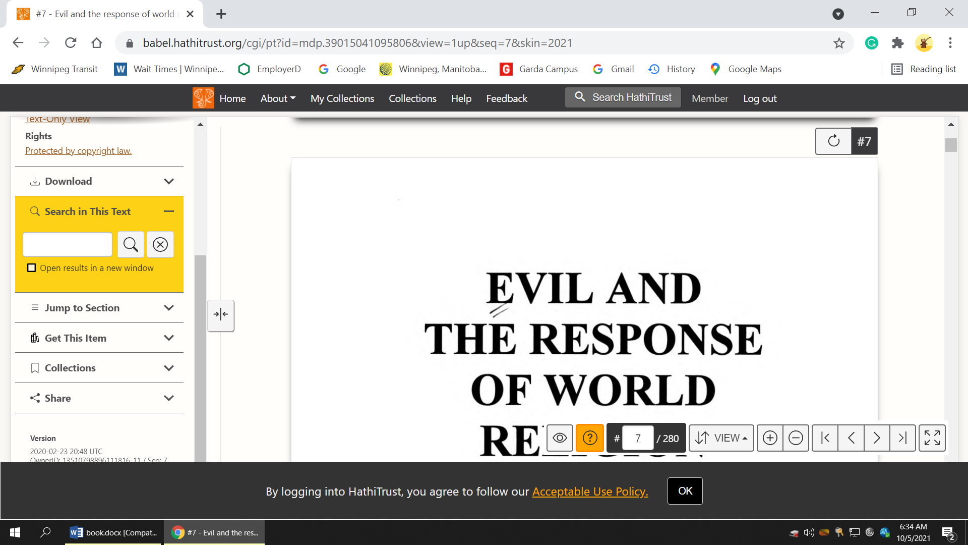 Reading Response:  Evil in World Religions: In this response, you will compare and contrast conceptions of evil in two specific traditions found in the Cenkner book: Christianity and Buddhism. Use the 7