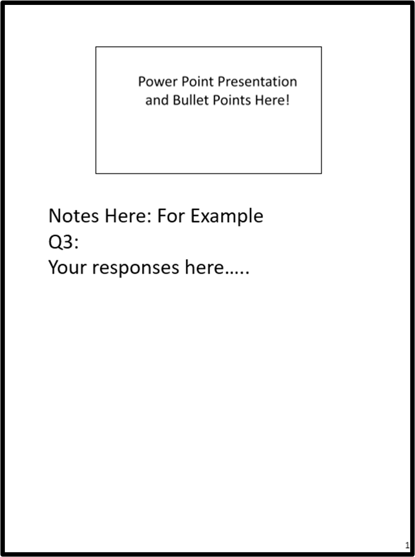 VI. Assignment Questions:  Use the PowerPoint template to answer the two questions, do not make nay change to the excel file I have attached. The answers are already provided based on the excel sheet. 1