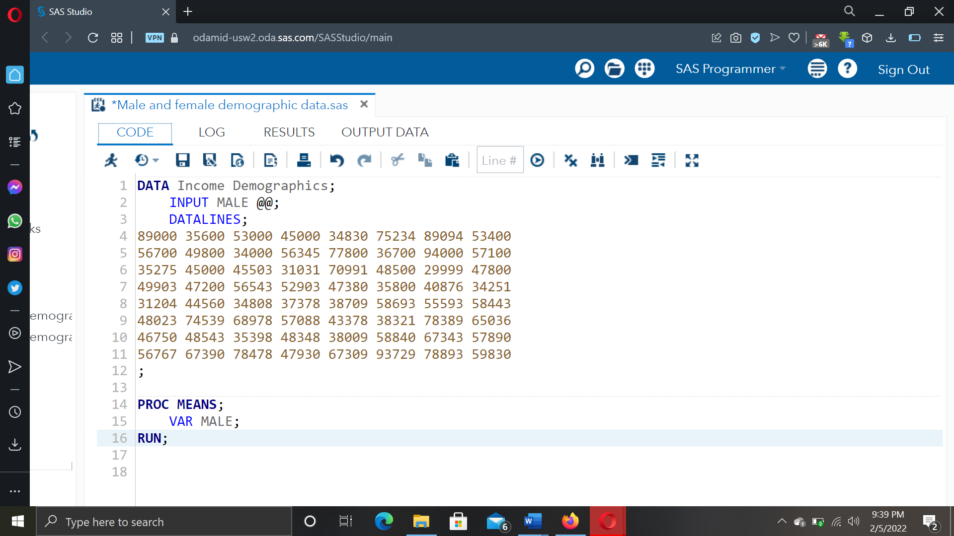 Business Intelligence – Data Analysis of US Data Source From the list of large datasets select a data containing data on United States subjects. You are to define a business problem this dataset can a 1