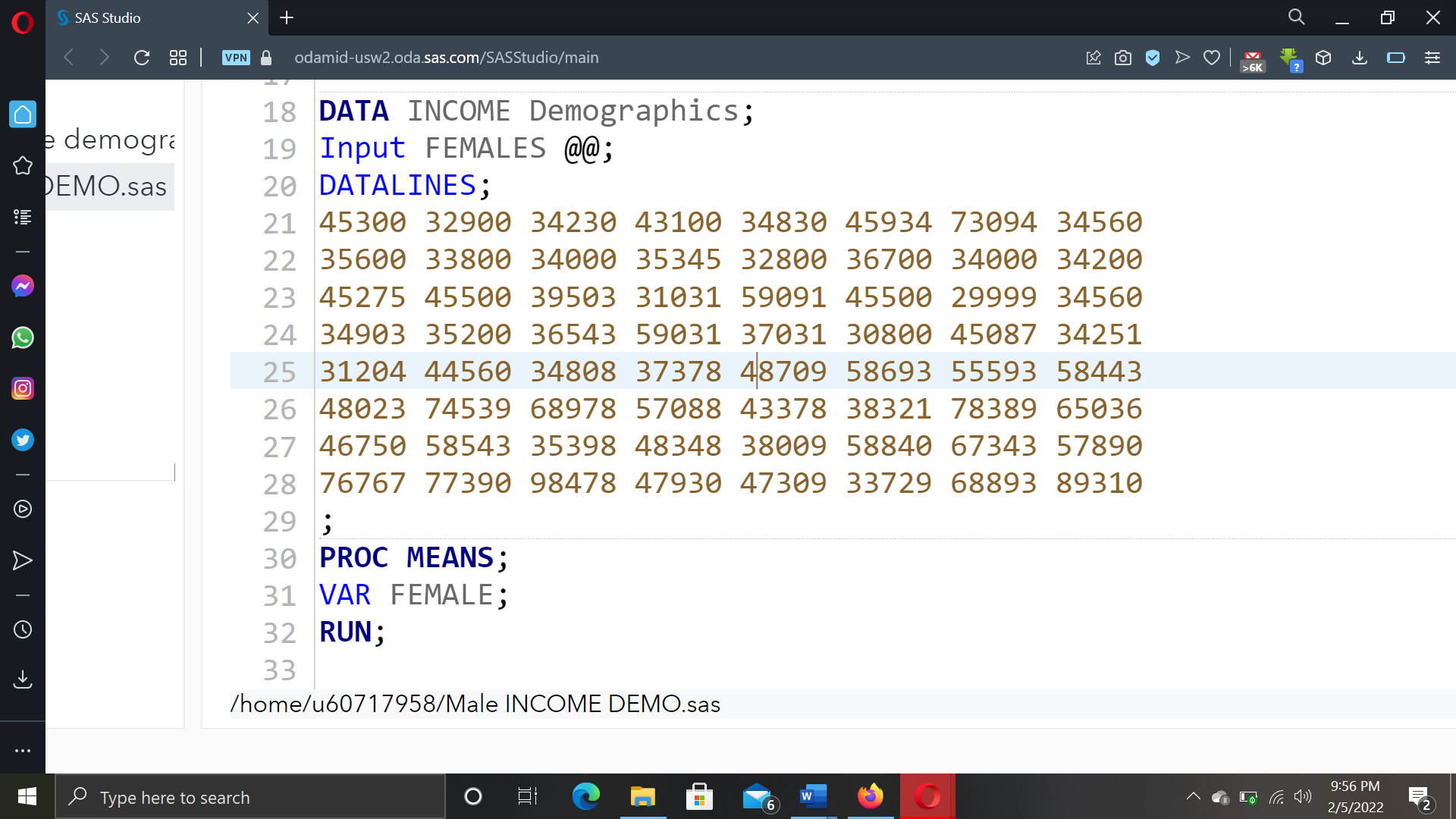Business Intelligence – Data Analysis of US Data Source From the list of large datasets select a data containing data on United States subjects. You are to define a business problem this dataset can a 5
