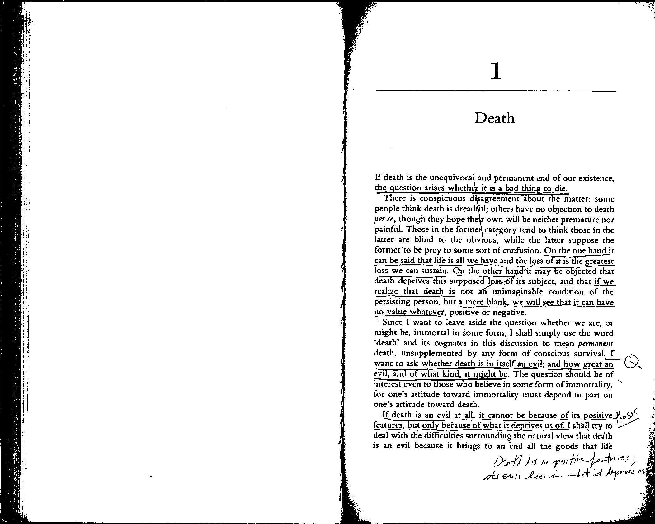 It is possible to do this? Write in one or two pages the following questions based on the reading of Nagel - Death - According to Nagel, what is death and is it a good or bad thing? 1