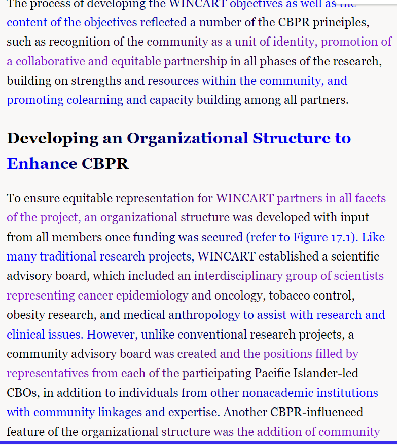 Case study #2 - Improving Pacific Islander health through community participation, p.428 in textbook:  Huff, R. M., Klein, M. V., Klein, & Peterson, D. V. (Eds). (2015). Health promotion in multic 5