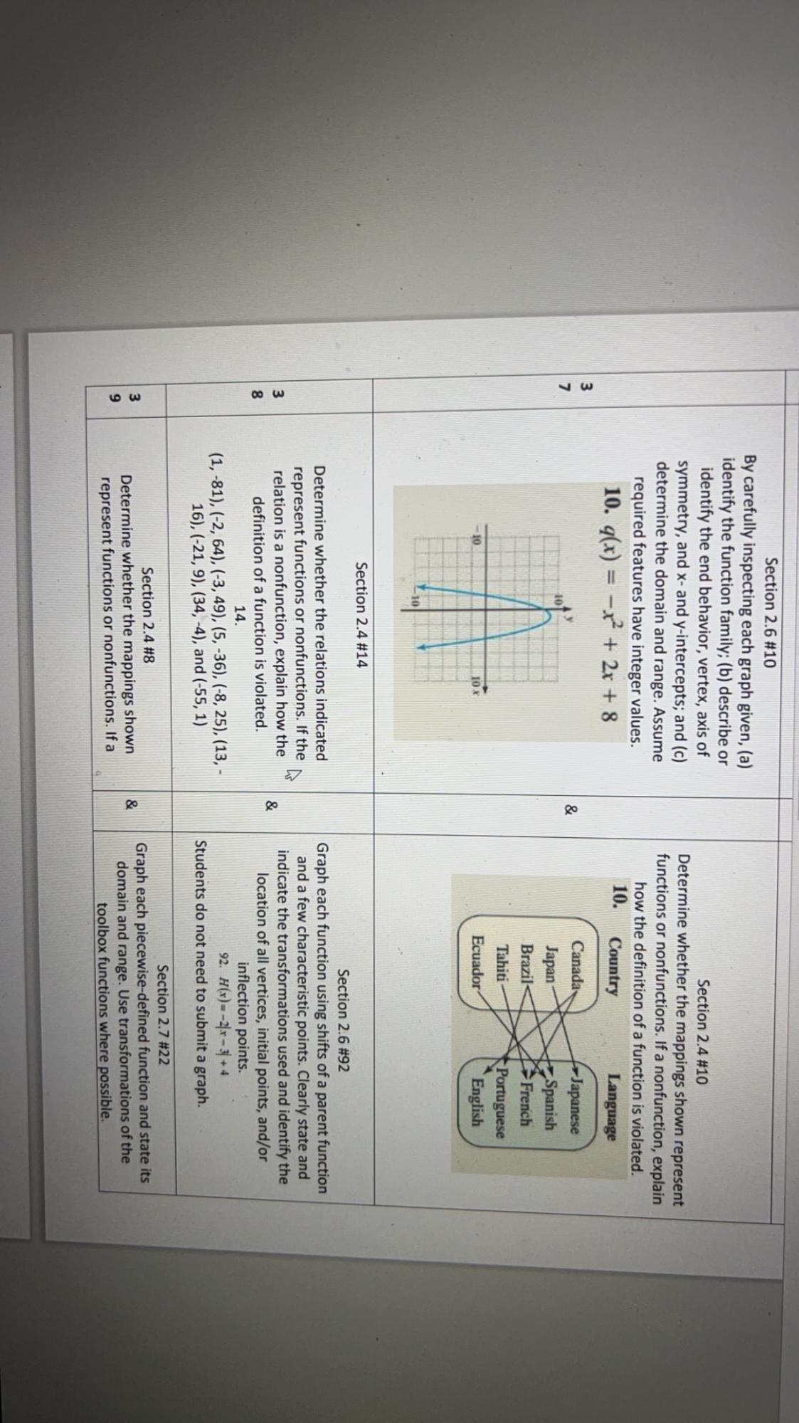 QUESTION 24 Section 2.5 #38a For Exercises 37 through 40, determine (a) interval(s) where the function is increasing, decreasing or constant Graph each function using shifts of a parent function and a 1