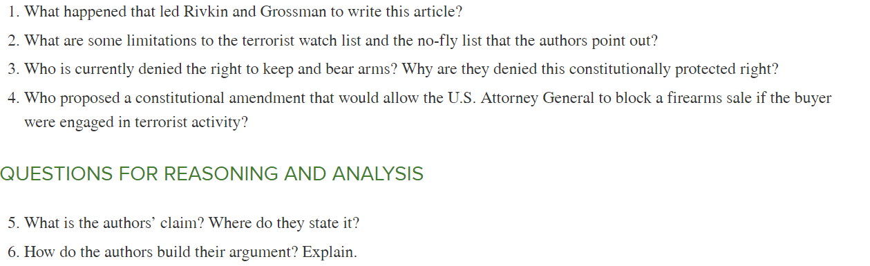 Please answer questions 1, 3,4 and 7 1