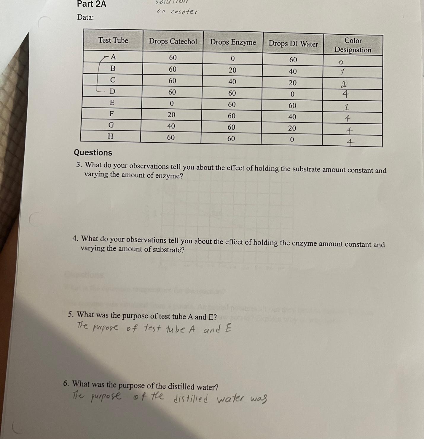 Respond to questions based on the provided data, and read the questions to be able to answer the few questions on the last page. 1