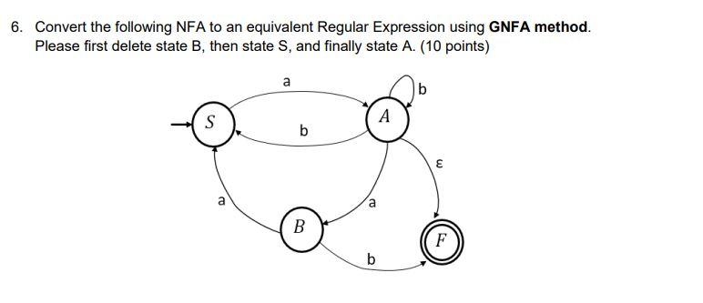 Automata Theory Homework !! 6