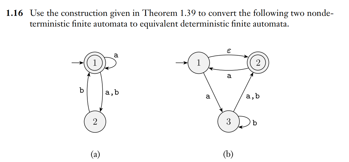 DFA Closure: 1.4 c and f. Do union and intersection for each (use cross product algorithm) Each of the following languages is the intersection of two simpler languages. In each part, construct DFAs fo 1