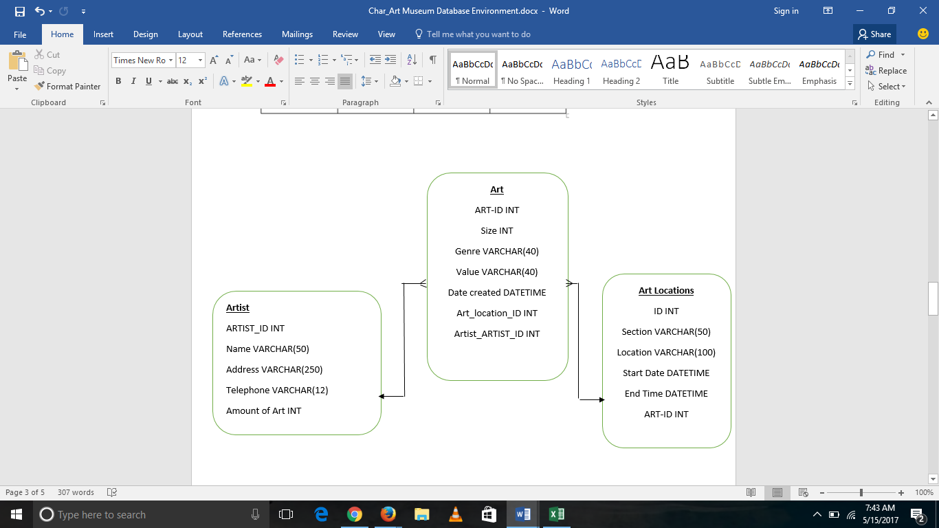 Designing a database using professional principles and standards ...