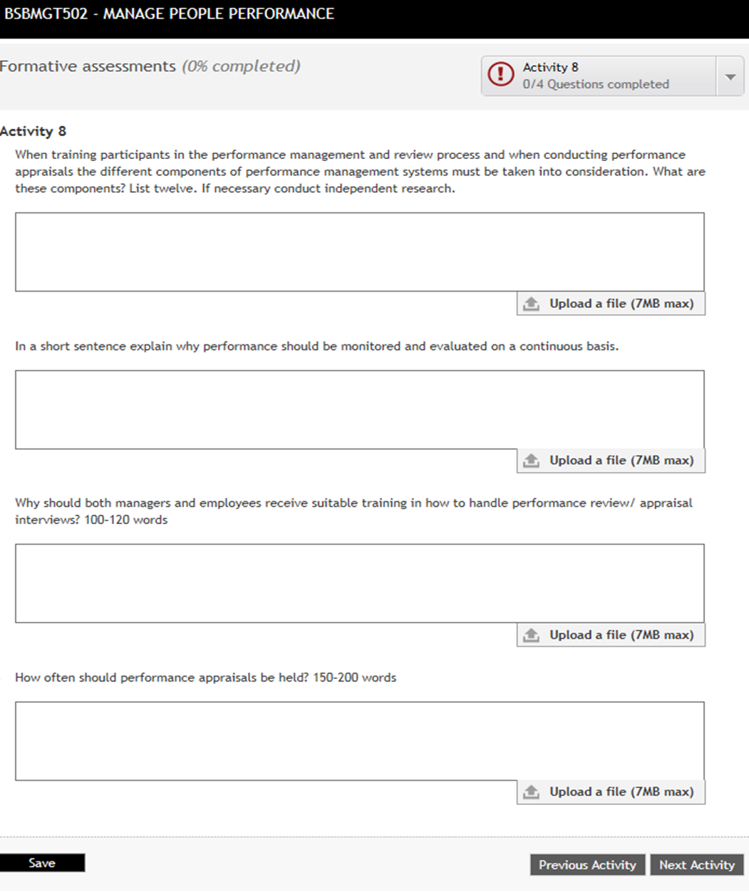 BSBMGT502- MANAGING PEOPLE PERFORMANCE n the other hand, allocation of work should be done in consultation with the relevant people and groups in order to determine their comfortability with the work 1