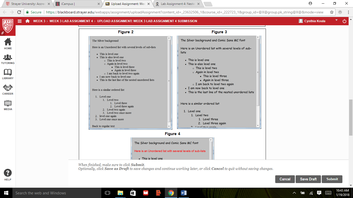 Lab Assignment 4: Nested Lists and Cascading Style SheetsDue Week 3 and worth 40 pointsDeliverable: Three (3) Web pages and two (2) Cascading Style Sheets (.css)Complete the weekly lab based on the fo 2