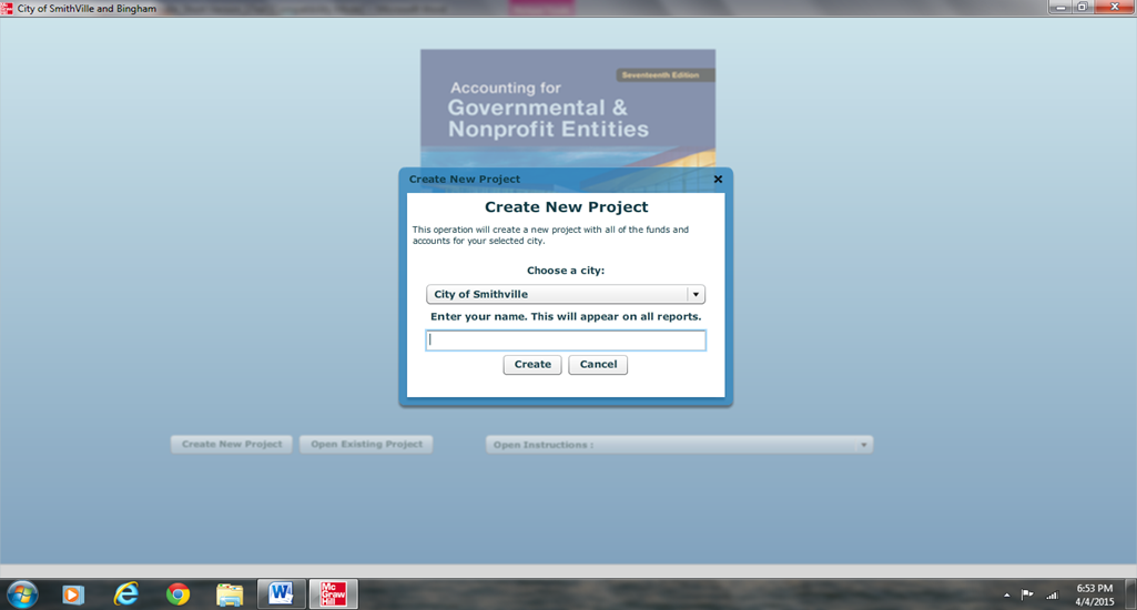 Complete the City of Smithville problems 3