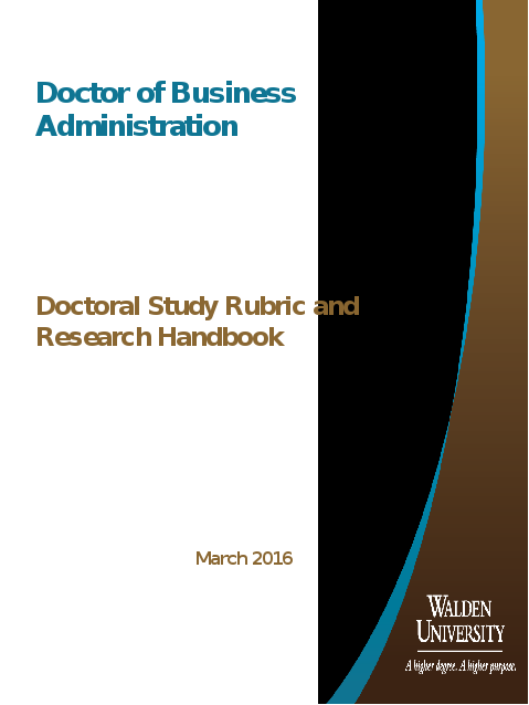 Doctoral Business Adminstration Prospectus WK5 1