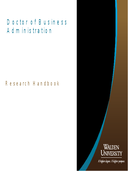 Doctoral Business Adminstration Prospectus WK5 2