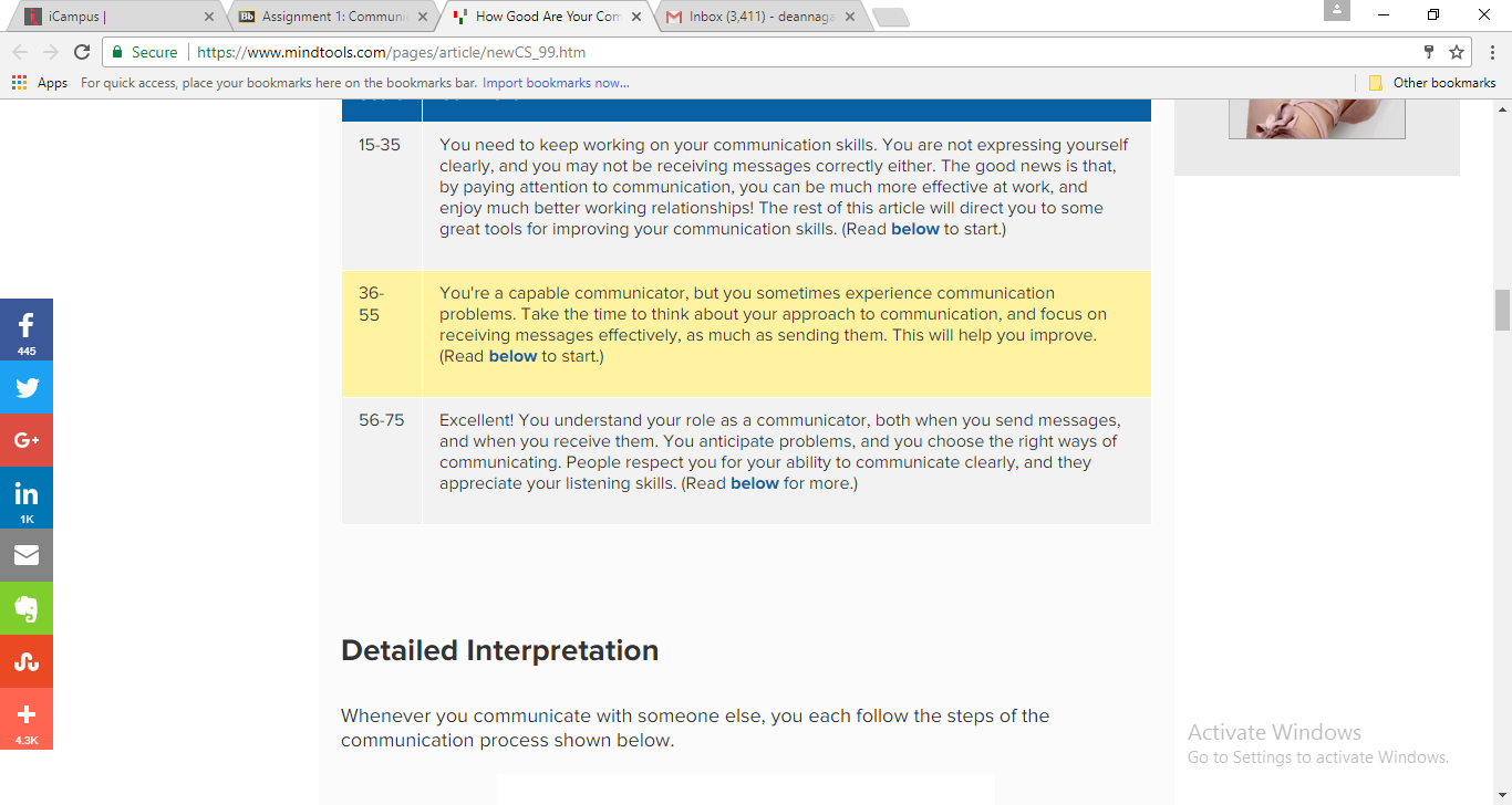 Assignment 1: Communication Self-Assessment 2