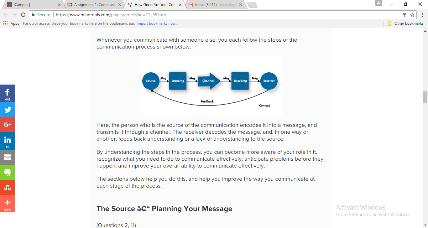 Assignment 1: Communication Self-Assessment 3