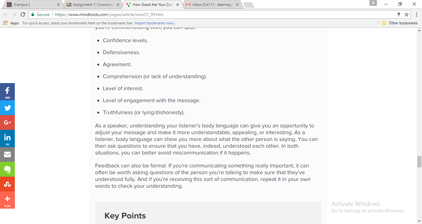 Assignment 1: Communication Self-Assessment 9