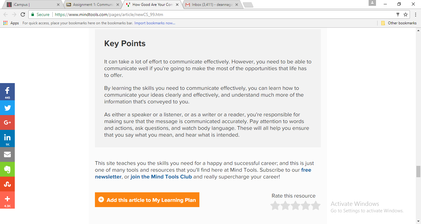 Assignment 1: Communication Self-Assessment 10