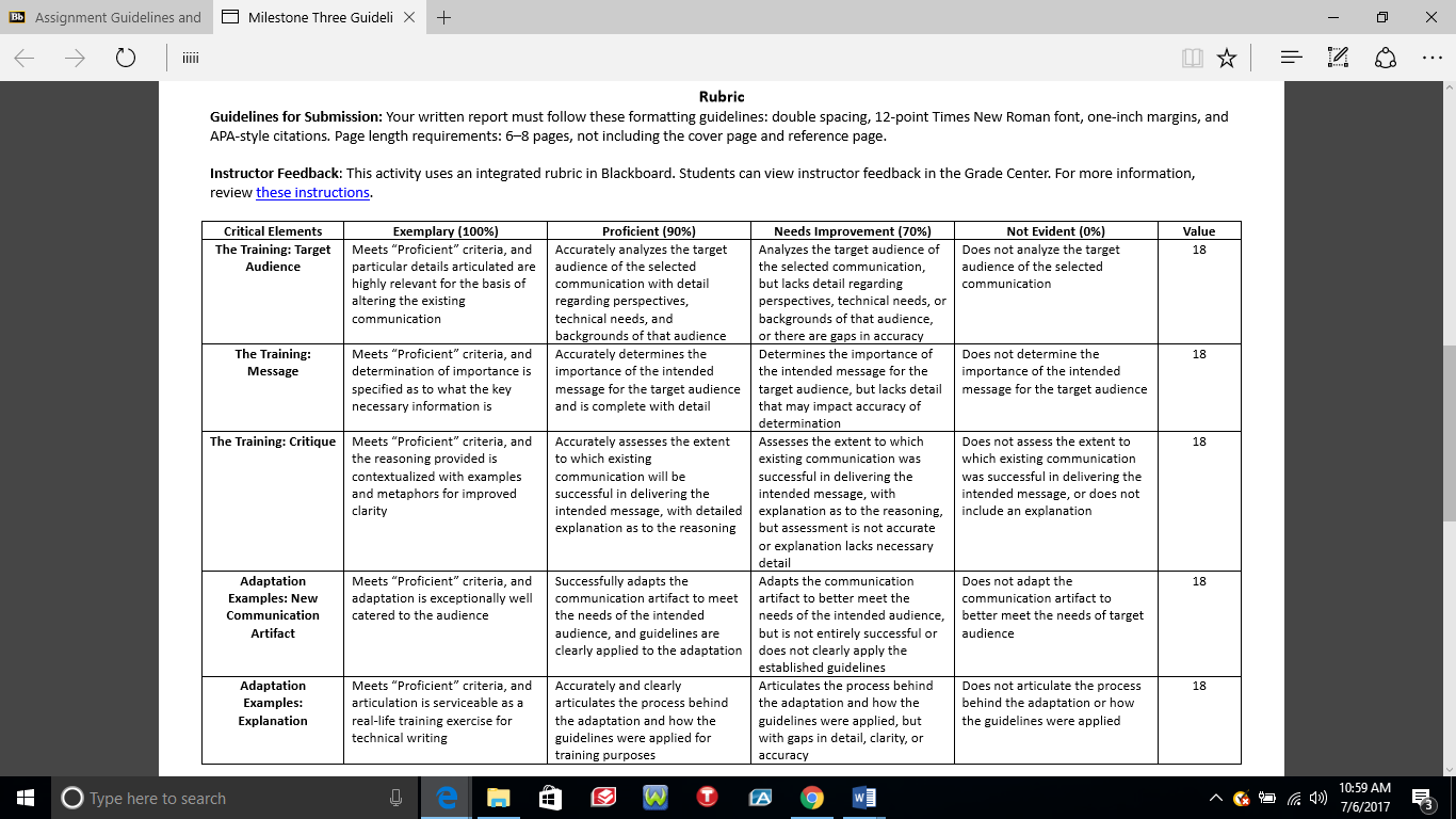 Milestone Three: Training 1