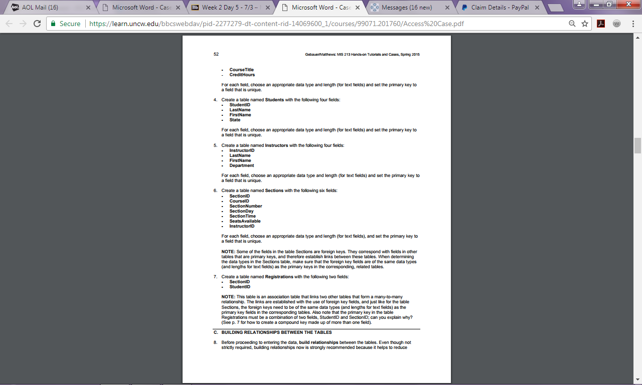 ACCESS HOMEWORK HELP 2